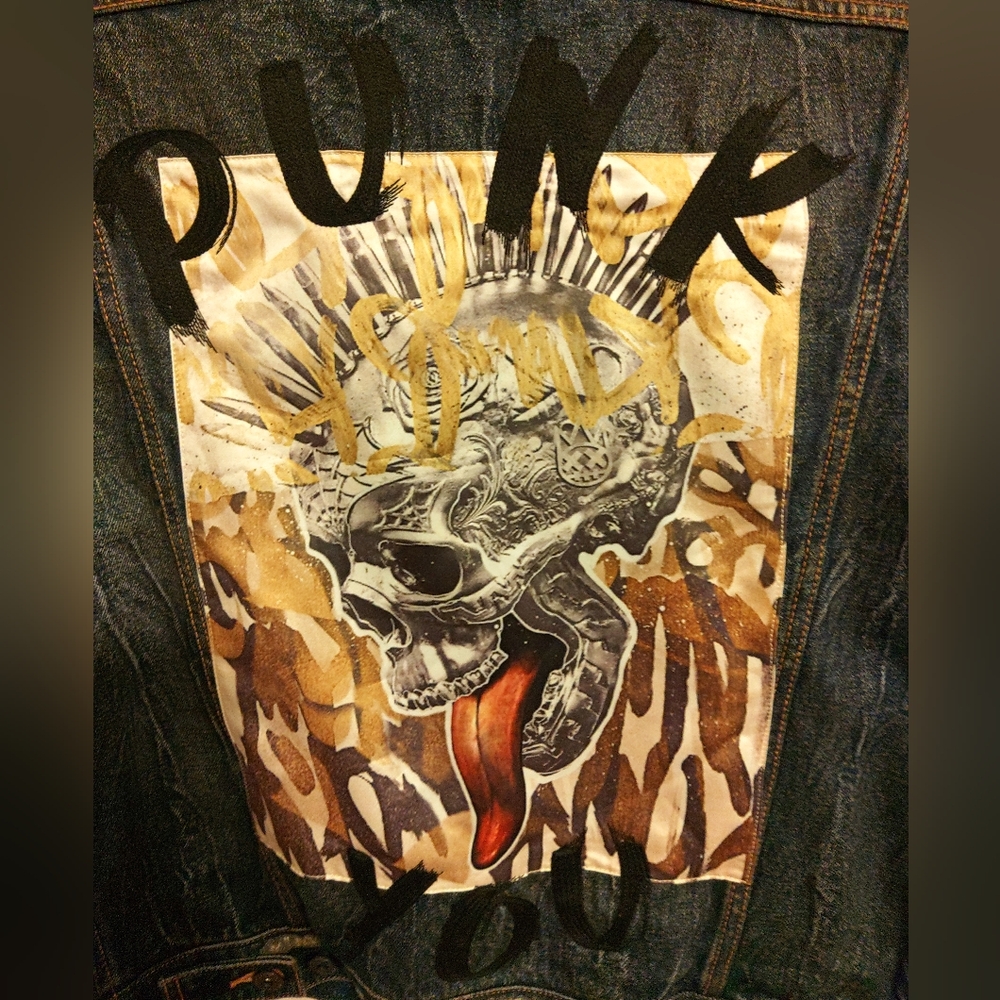 Cult of Individuality Denim Jacket with Gold Accents